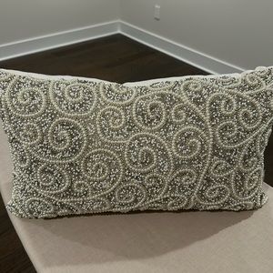 Artistic accents beaded accent pillow